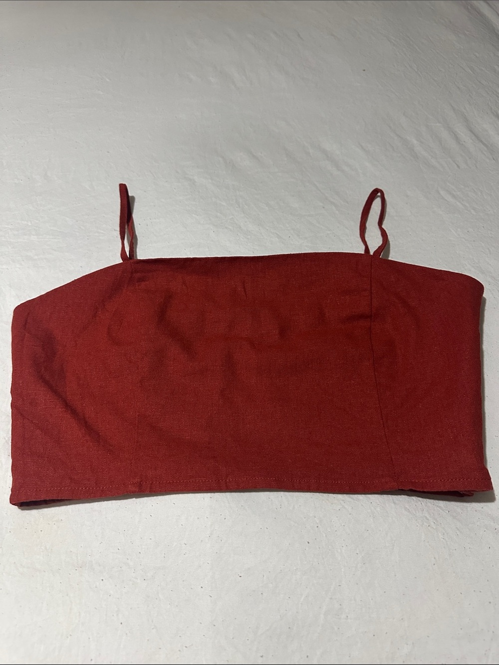 Forever 21 Red Cropped Spaghetti Strap Tube Top